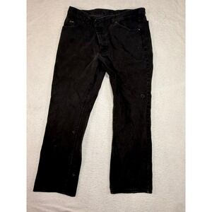 Vintage Lee Mens Black Denim Jeans Straight Leg 42x30 Workwear Faded Black